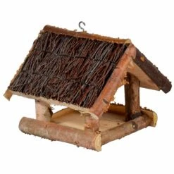 Birken-Vogelhaus Mit Reisig, 26 X 26 X 25 Cm