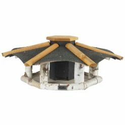 Vogelfutterhaus, Hellbraun, Kiefer/Birke, 60 X 60 X H 24 Cm