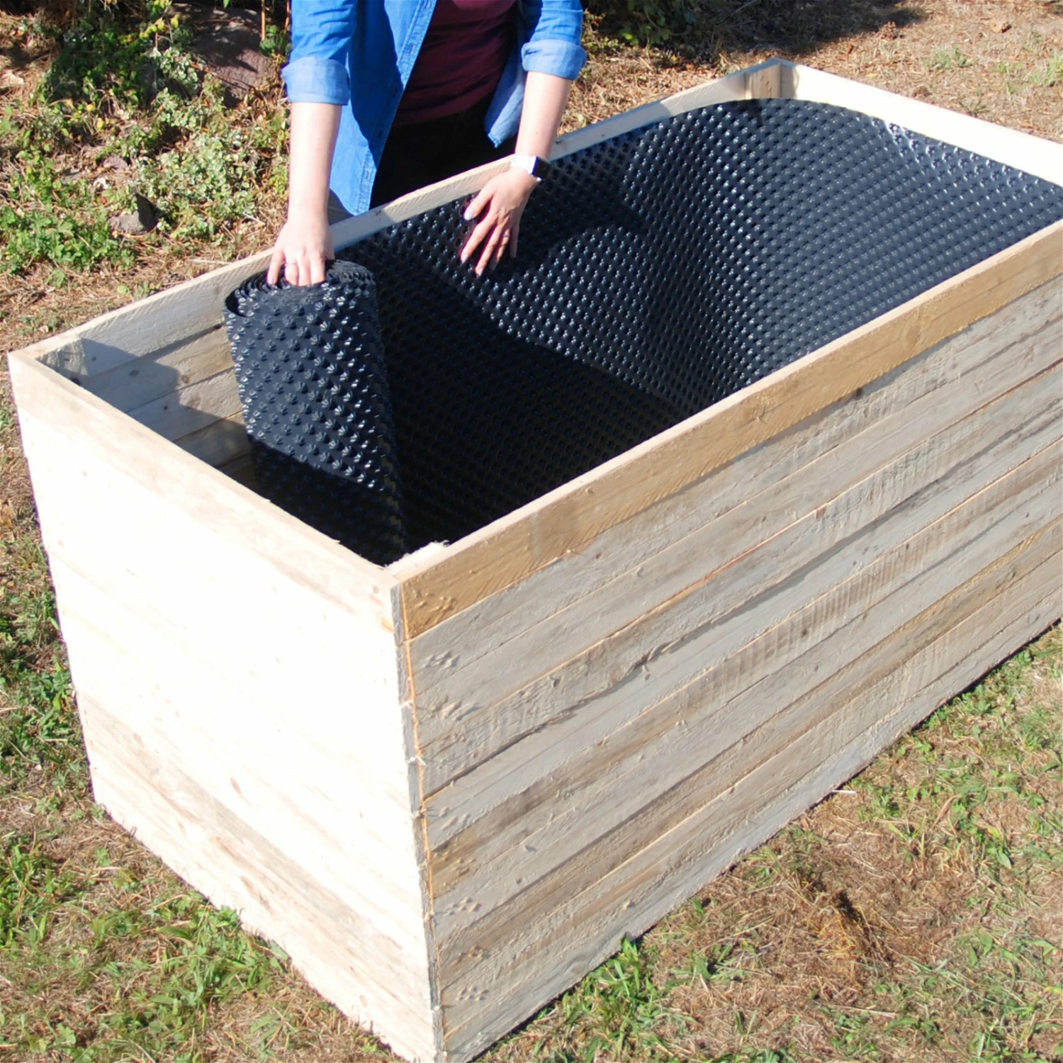 Noppenfolie Für Hochbeet, Schwarz, 0,9 X 650 Cm – Bild 2