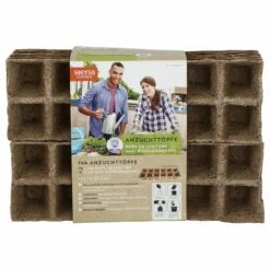 Bio-Anzuchttöpfe Quadratisch, Natur, Kokosfasern