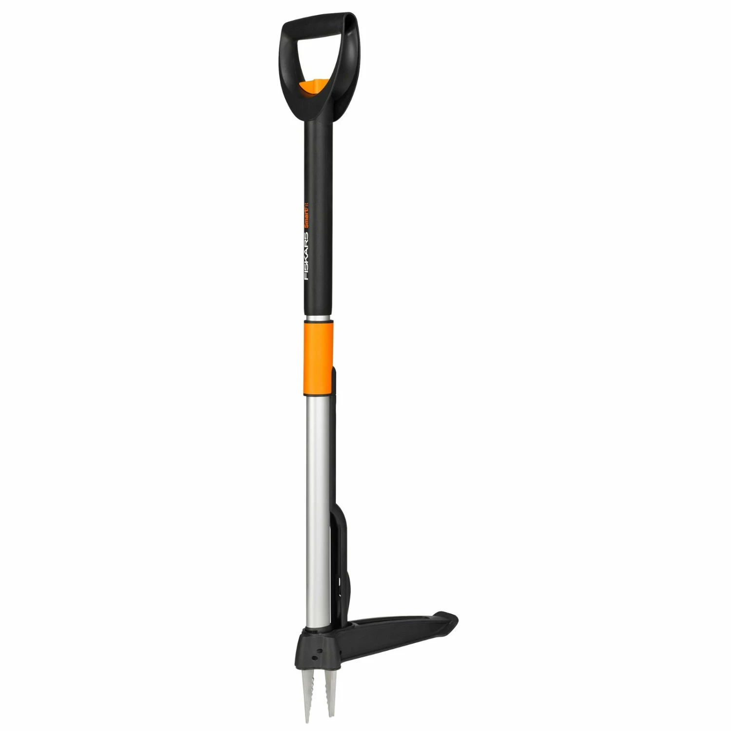 Fiskars SmartFit Teleskop-Unkraut-Stecher, Schwarz/orange, Länge 99-119 Cm – Bild 4