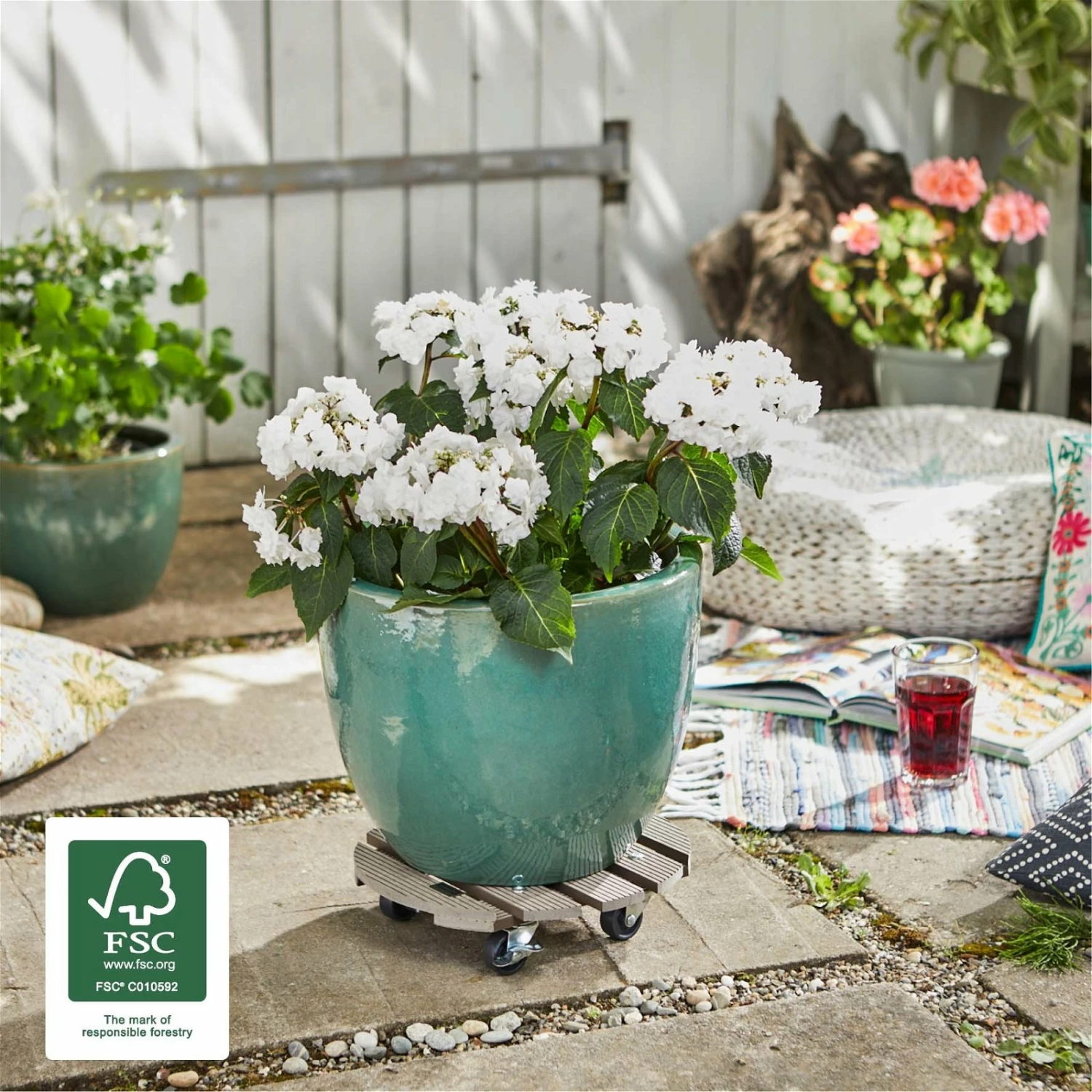 Multi Roller WPC, Tragkraft 100 Kg, Taupe, Ca. 7 X 29 X 29 Cm – Bild 2