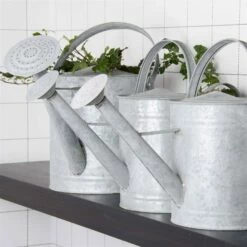 Altzink Gießkanne, Galvanisch Verzinkter Karbonstahl, 3,5 L