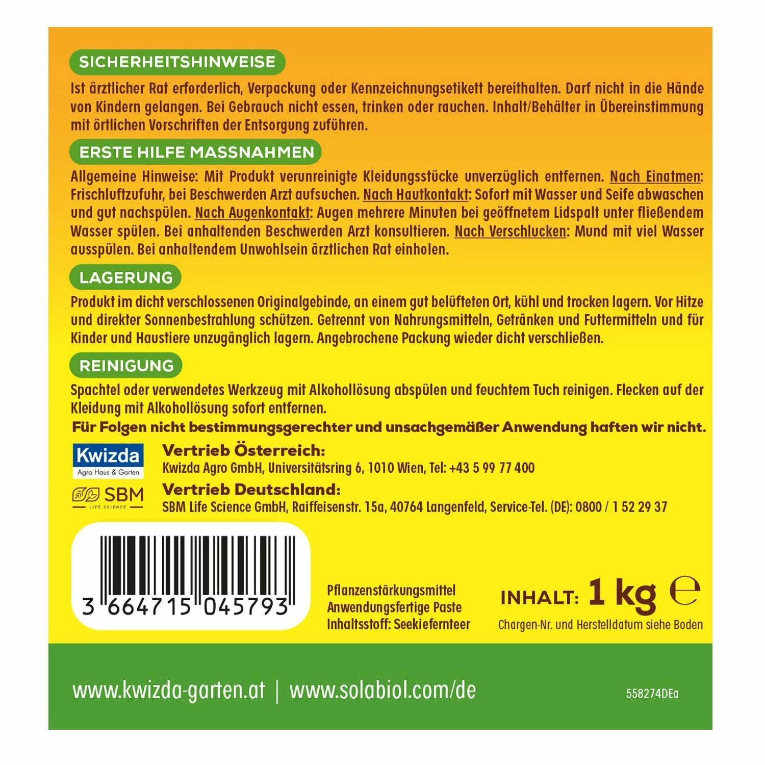 Solabiol Bio-Baumwundverschluss, 1 Kg – Bild 3