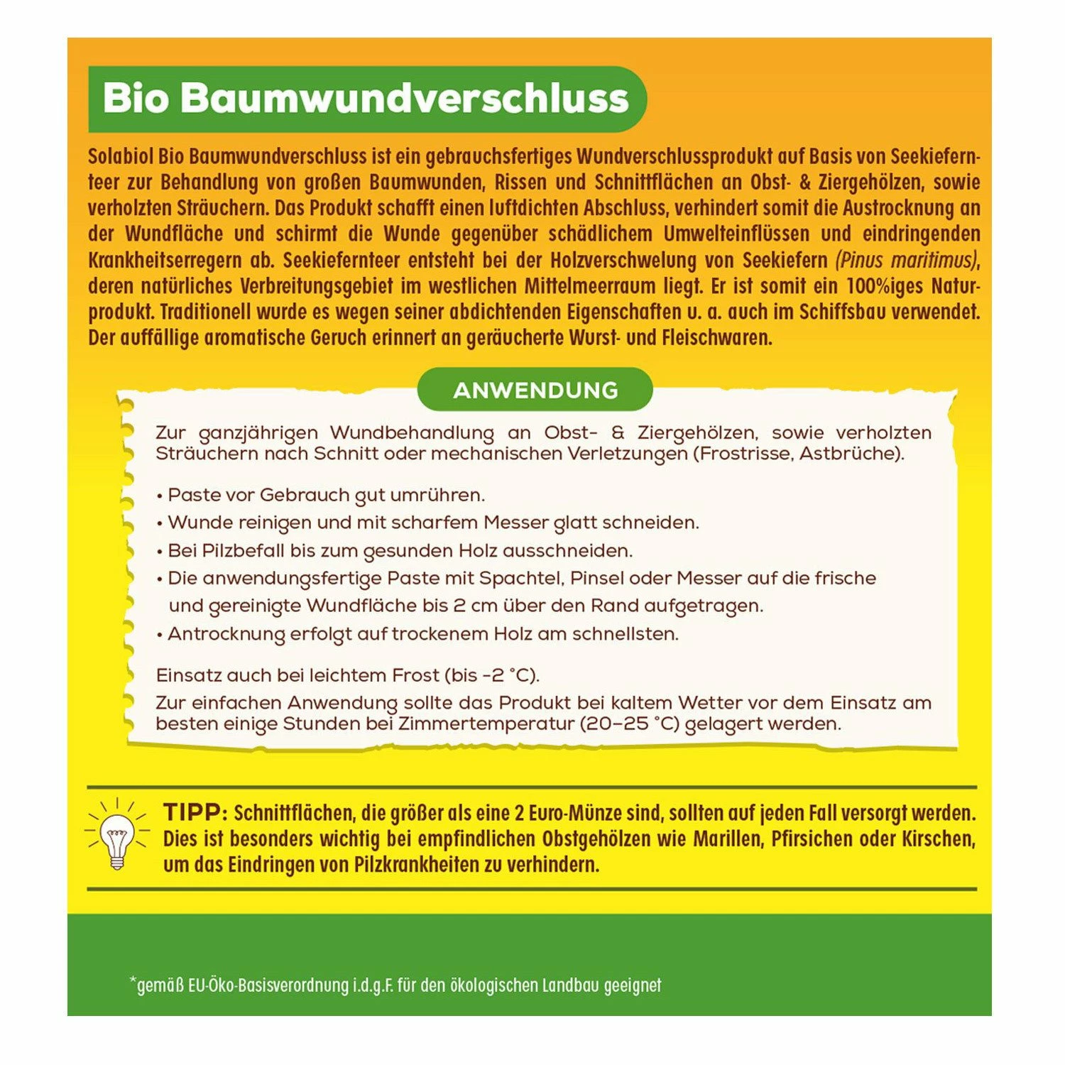Solabiol Bio-Baumwundverschluss, 1 Kg – Bild 2