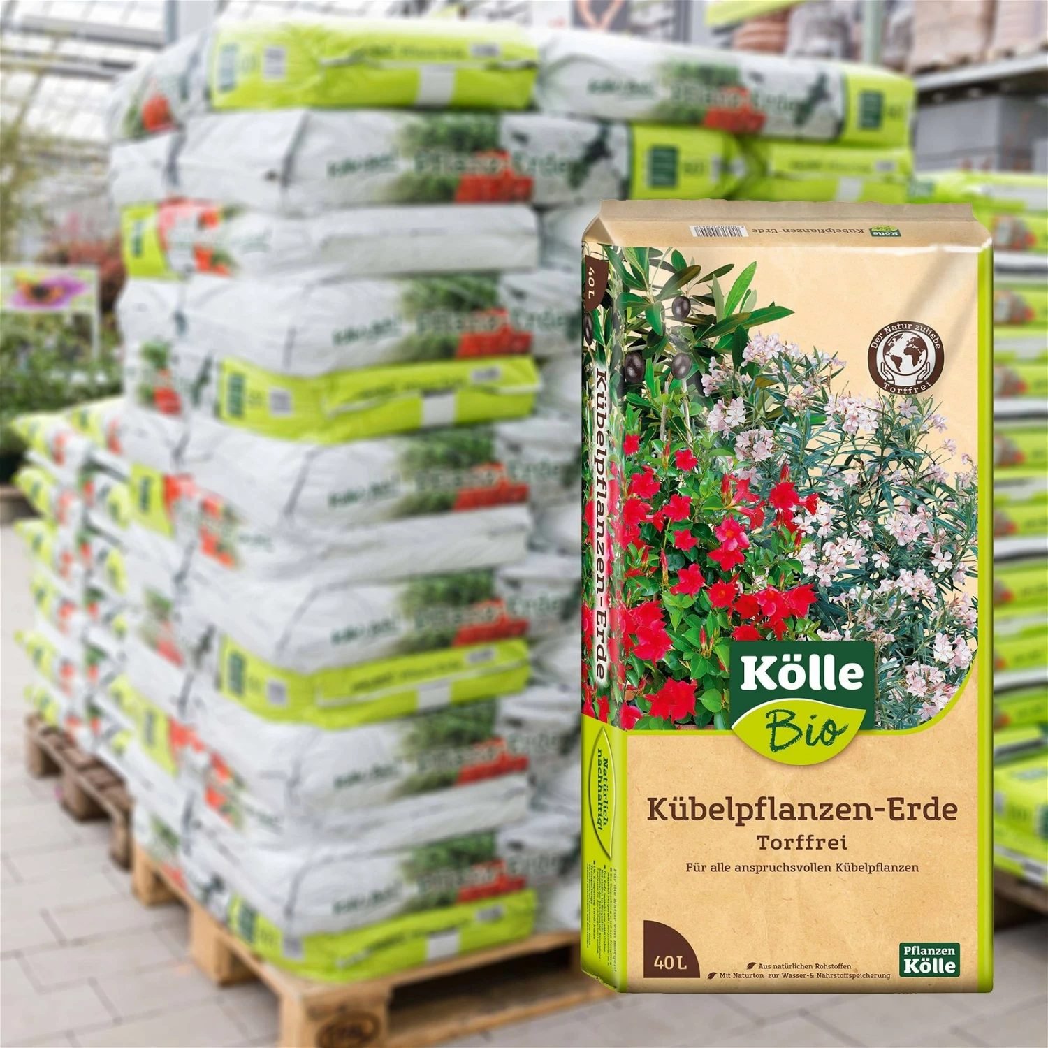 Kölle Bio Kübelpflanzenerde Torffrei, 2280l, 57 Sack á 40l
