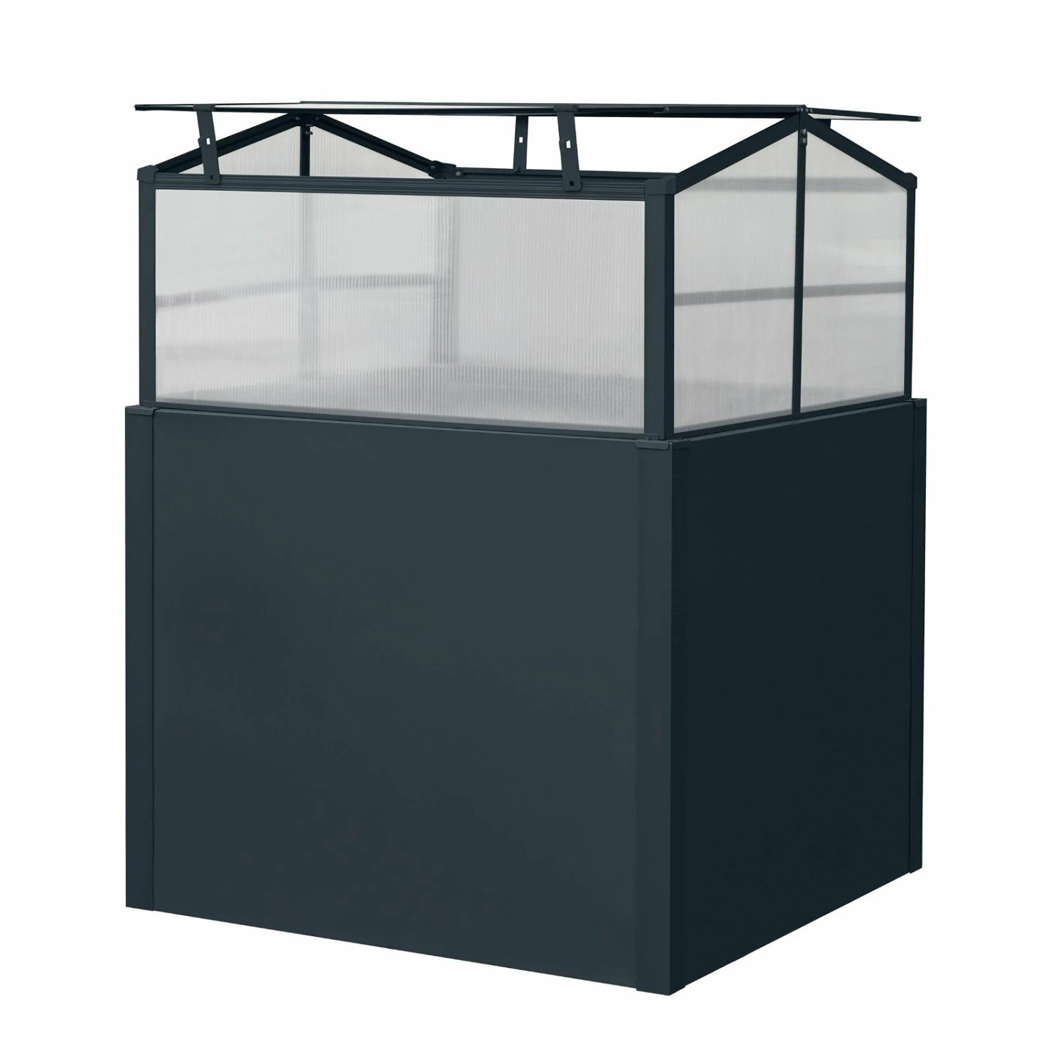 Mini-Gewächshaus, Anthrazit, 87 X 87 X 76 Cm