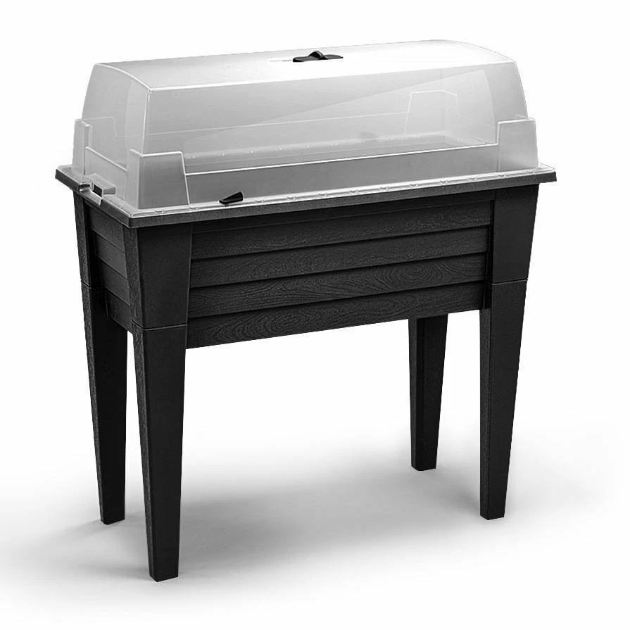 Hochbeet Mit Abnehmbaren Beinen & Deckel, Anthrazit, Ca. 78 X 40 X H 83 Cm – Bild 2