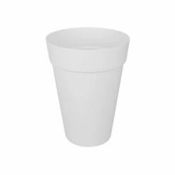 Elho Pflanzgefäß Loft Urban Round High, Weiß