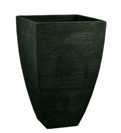 Pflanzgefäß "Mari" Anthrazit, In Rillenoptik, 40x40x60 Cm, Füllvol. 63 L