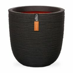 Pflanzgefäß Rib Cullen Schwarz