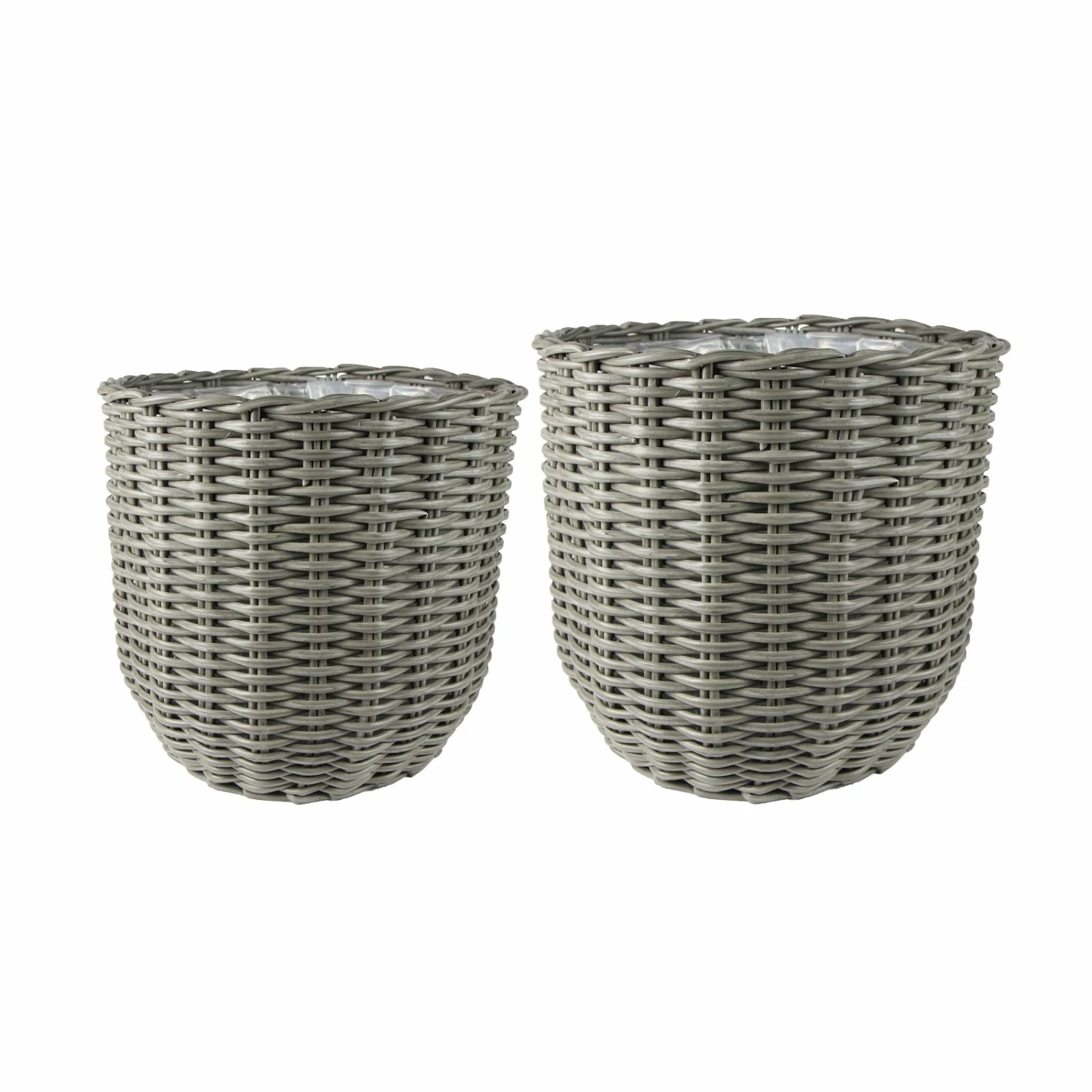 Pflanzkorb Jente, Grau, Ø 35 X H 30 Cm – Bild 2