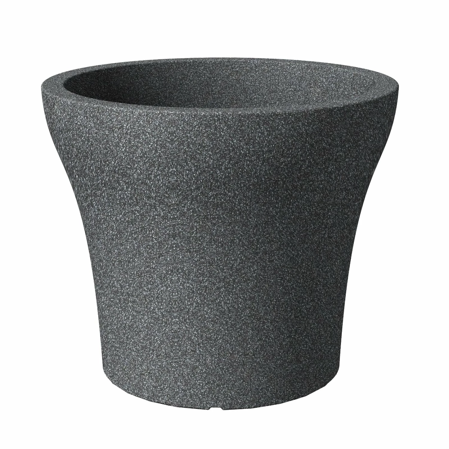 Pflanzgefäß No 1 Stone, Schwarz Granit, Kunststoff