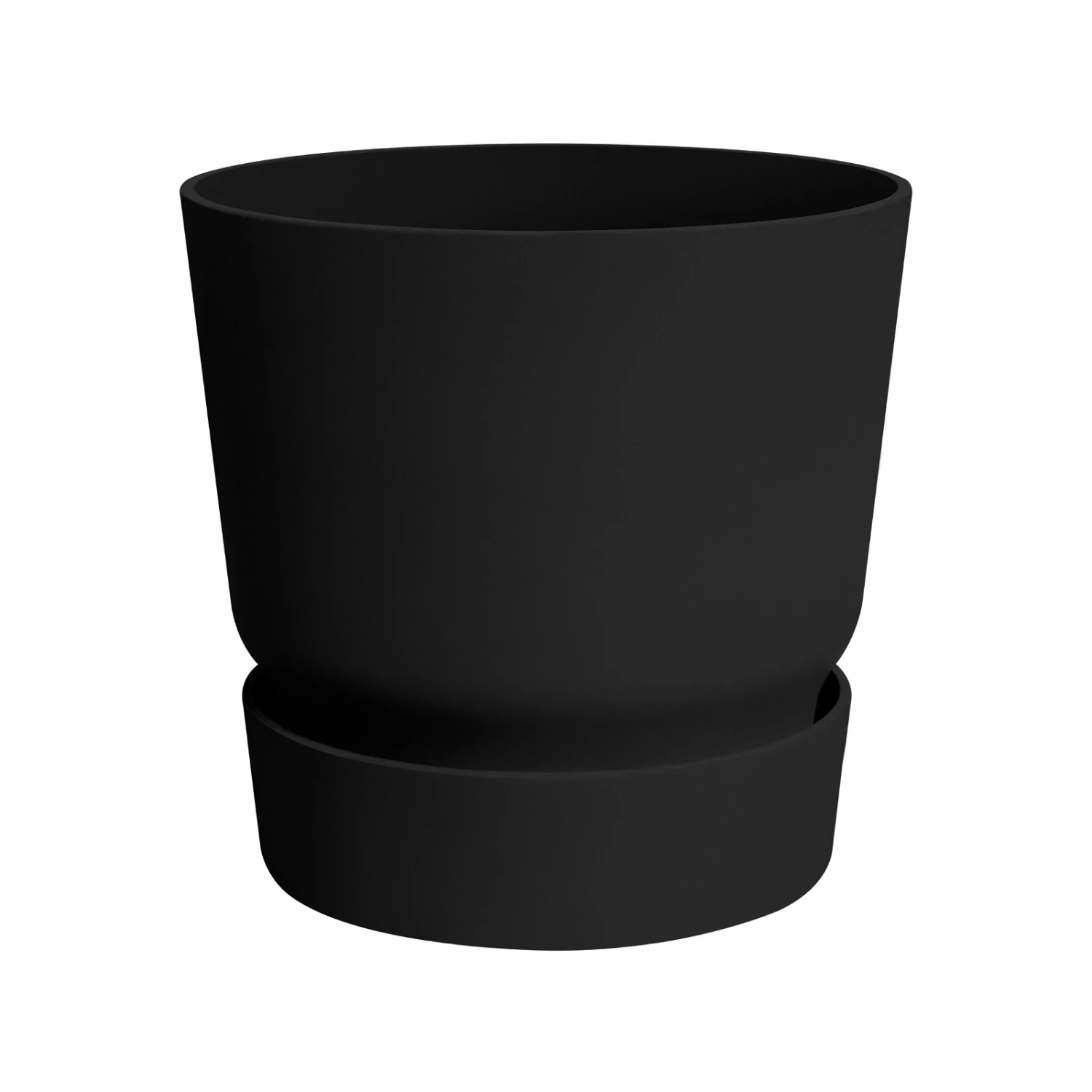 Elho Pflanzgefäß 'Greenville Round 25', Living Black, Ø 24,5 X H 23,1 Cm