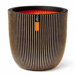 Pflanzgefäß 'Groove', Gold, Ø 35 X H 34 Cm