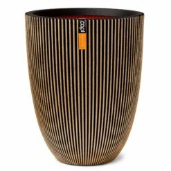 Pflanzvase 'Groove', Gold