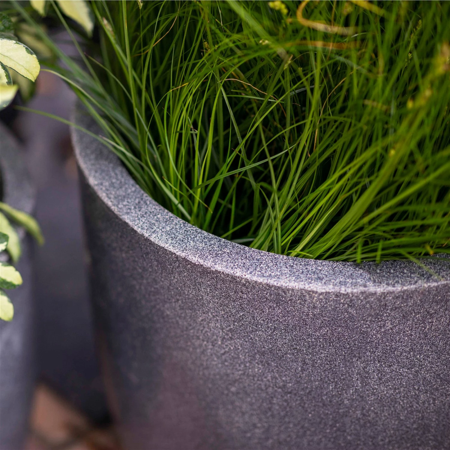 Pflanzgefäß 'Smooth', Grau, Ø 35 X H 34 Cm – Bild 2