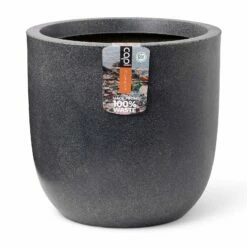 Pflanzgefäß 'Smooth', Grau, Ø 35 X H 34 Cm