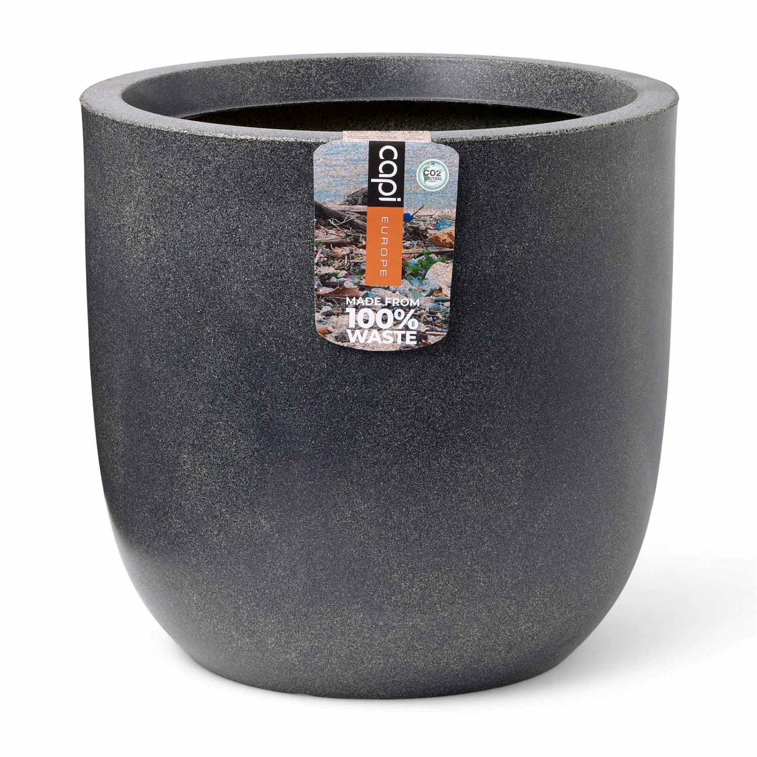 Pflanzgefäß 'Smooth', Grau, Ø 35 X H 34 Cm