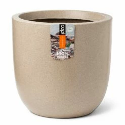 Pflanzgefäß 'Smooth', Beige, Ø 35 X H 34 Cm