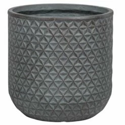 Pflanzgefäß 'Chester 04', Dunkelgrau, Ø 25 X H 25 Cm