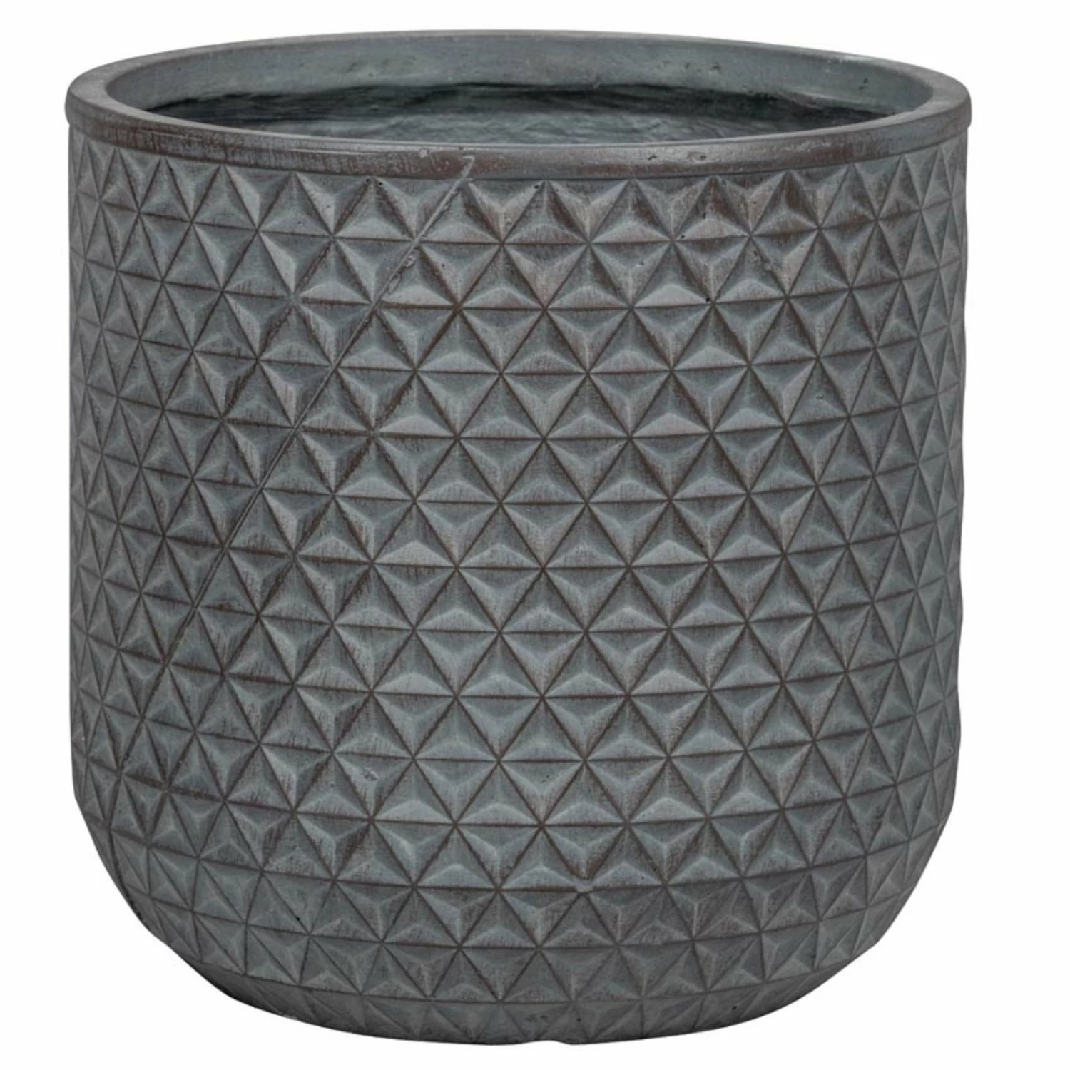 Pflanzgefäß 'Chester 04', Dunkelgrau, Ø 25 X H 25 Cm