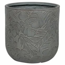 Pflanzgefäß 'Chester 08', Dunkelgrau