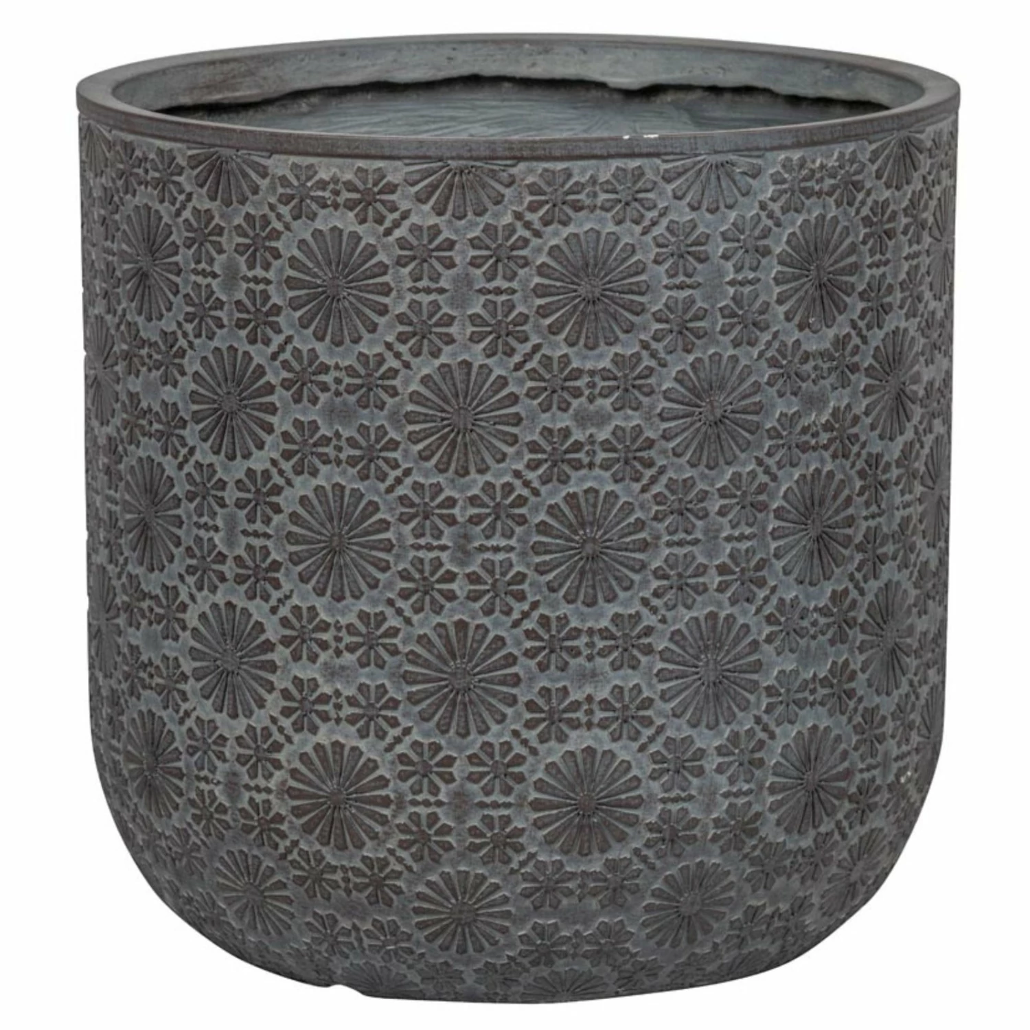 Pflanzgefäß 'Chester 02', Dunkelgrau, Ø 25 X H 25 Cm