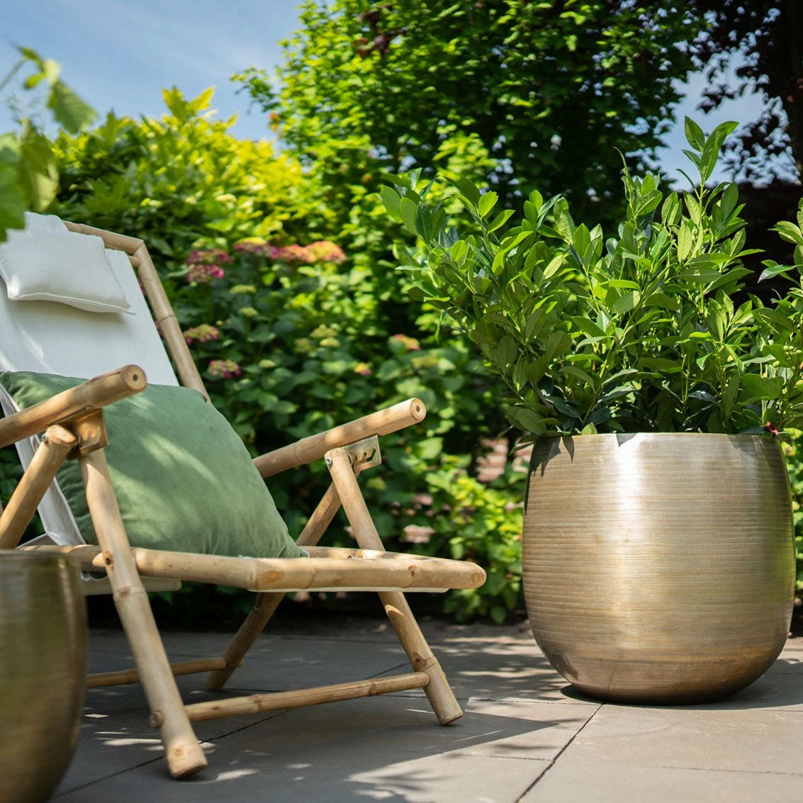 Pflanzgefäß 'Rowen', Gold, Ø 38 X H 30 Cm – Bild 4