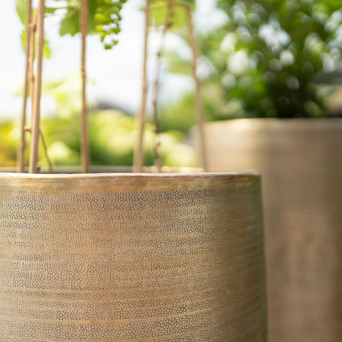 Pflanzgefäß 'Rowen', Gold, Ø 31 X H 55 Cm – Bild 7