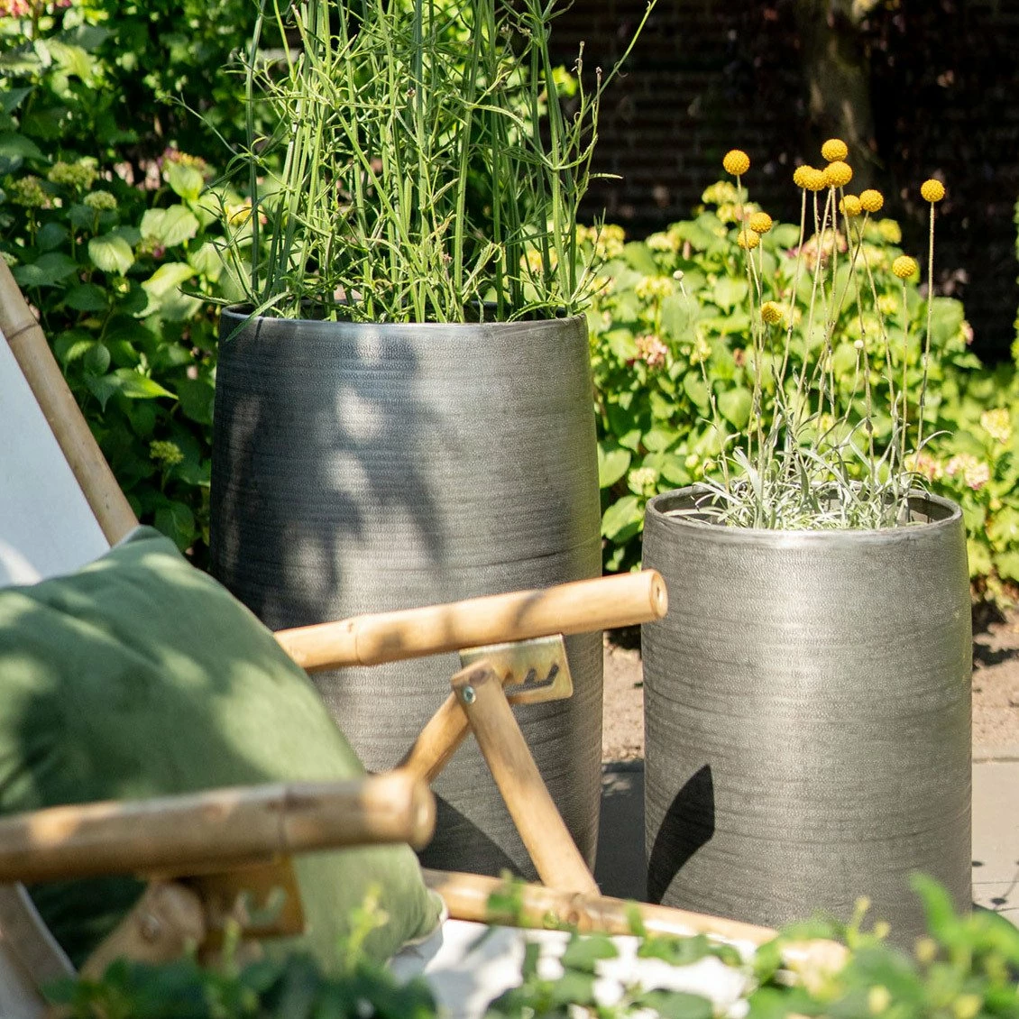 Pflanzgefäß 'Rowen', Silber, Ø 41 X H 72 Cm – Bild 5