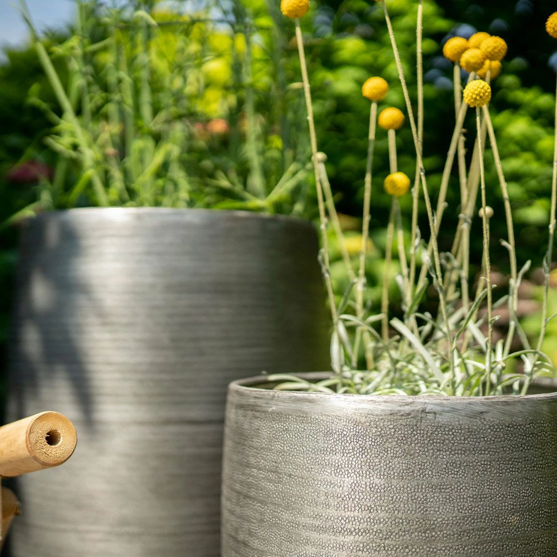 Pflanzgefäß 'Rowen', Silber, Ø 41 X H 72 Cm – Bild 3