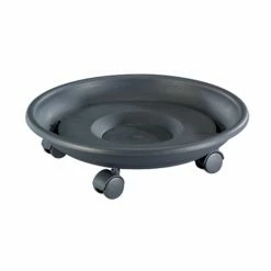 Wagner Multi Pflanzenroller "Serie K" Anthrazit, Mit 4 Doppelrollen, Ø Ca. 34 Cm