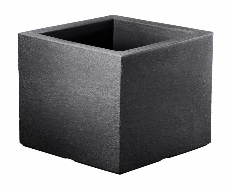 Pflanztrog "Kubus" Anthrazit, Ca. 40x40x34 Cm, Füllvolumen 25 L