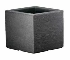 Pflanztrog "Kubus" Anthrazit, Ca. 50x50x40 Cm, Füllvolumen 55 L