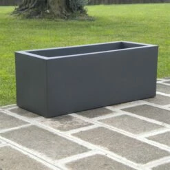 Pflanzkasten Kube, Perlschwarz, L 80 X B 30 X H 30 Cm