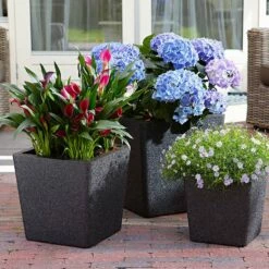 Pflanztrog IQ Dutch Aria, Schwarz, Frostfest Bis - 40 °C, Zu 100% Recycelbar