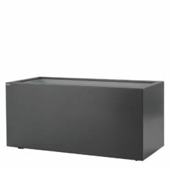 Gartensilber Pflanztrog Quader Anthrazit