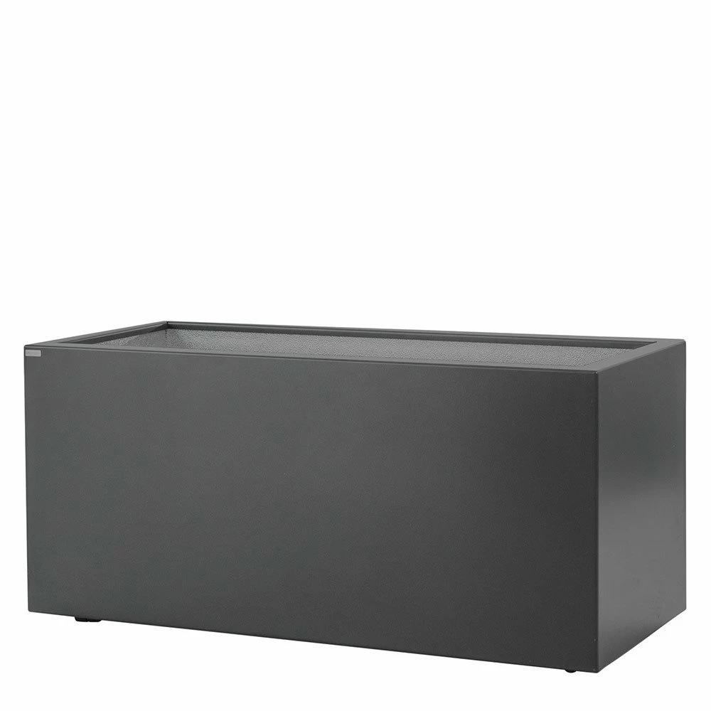 Gartensilber Pflanztrog Quader Anthrazit