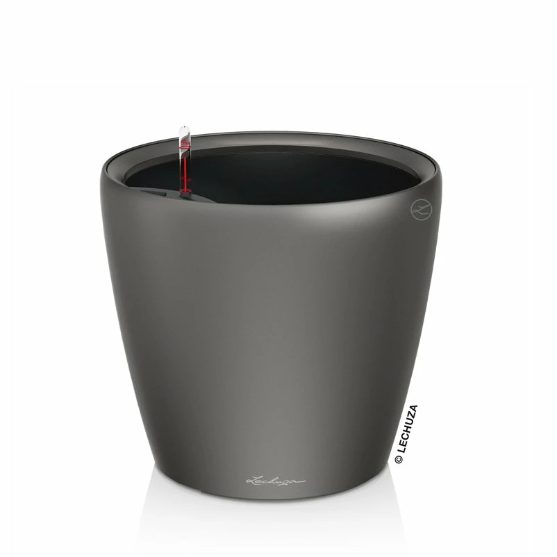 LECHUZA Classico Premium 43 LS, Anthrazit-metallic, Ø 43 Cm, H:40 Cm – Bild 2