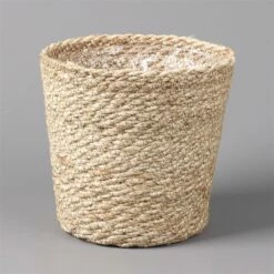 Jutekorb 'Nature' Mit Folieneinsatz, Natur, 15 Cm Ø, 3er-Set