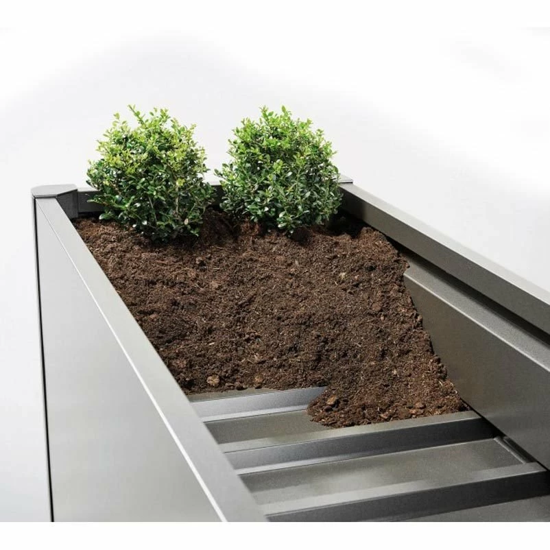 Biohort Pflanzbeet "Belvedere", Verzinktes Stahlblech, Zeitloses Design, Einlegeboden – Bild 4
